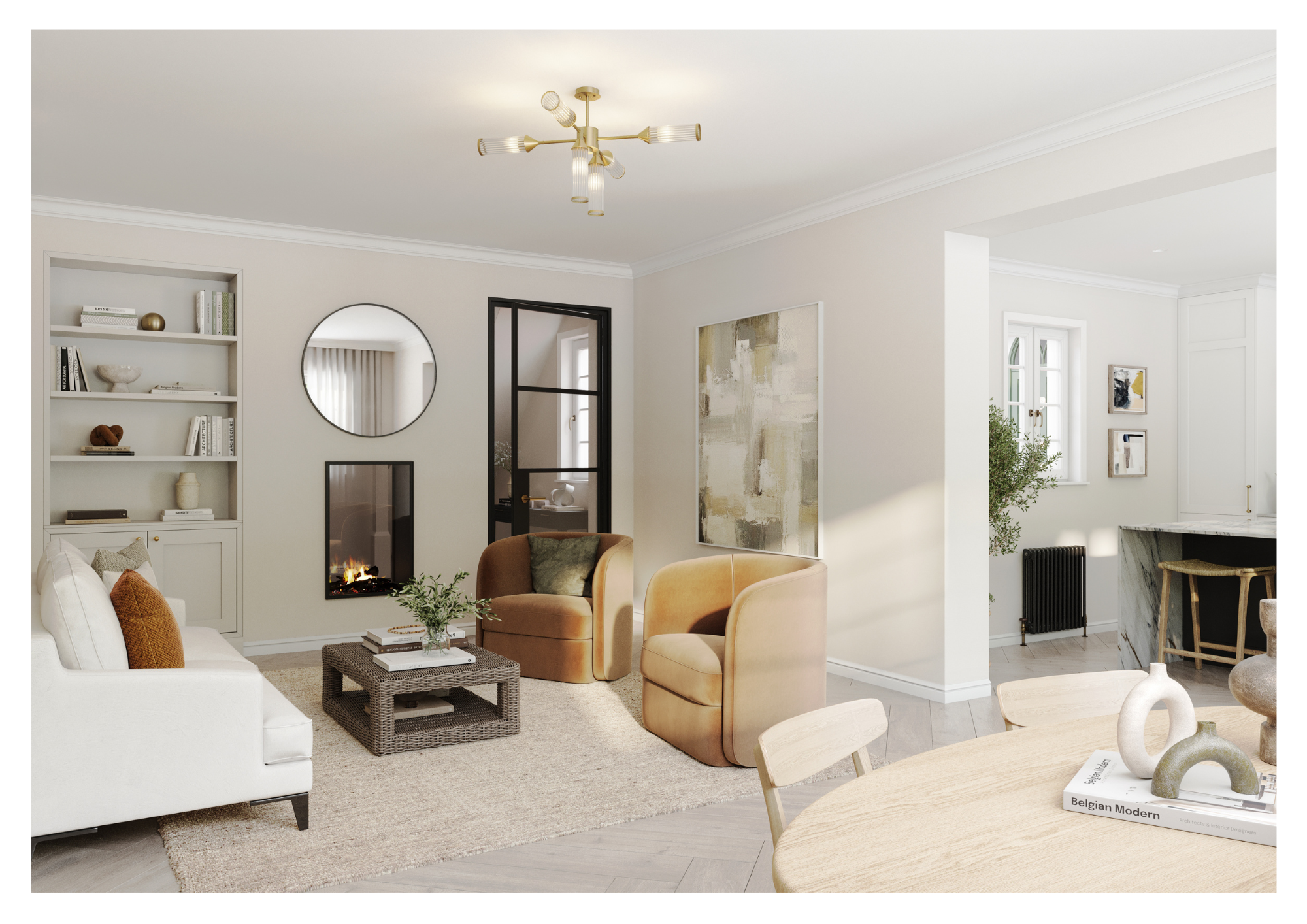Hungershall Mews Living Room CGI